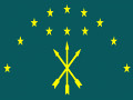 Bandiera del popolo circasso: le stelle rappresentano le 12 trib delle origini