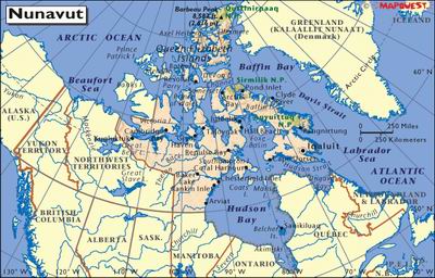 Mappa geografica del Canada