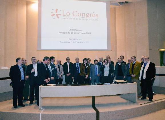 Bordeaux, 16 dicembre 2011: annuncio della nascita del "Consiglio Permanente della Lingua Occitana"