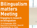 Bilingualism matters Meeting, Trento, 13-14 settembre 2016