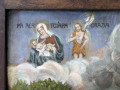 ex-voto Madonna con Bambino, San Giovanni Battista e una casa colpita da un fulmine