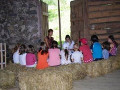 Bambini mcheni impegnati nell'attivit estiva a loro dedicata dall'Istituto Culturale Mcheno di Pal del fersina (Trentino)