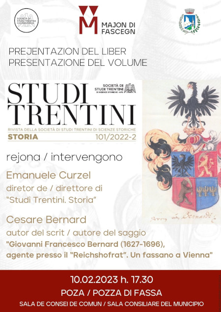 Presentazione della pubblicazione "Studi trentini. Storia 2/2022"