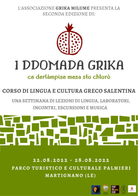 La settimana della lingua grika, dal 22 al 28 agosto a Martignano