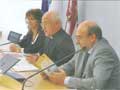 L'Assessora Beltrami, Mons. Bressan e l president Dellai