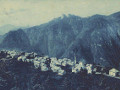 Antica cartolina con panorama di Luserna/Lusrn