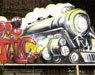 murales con immagine locomotiva