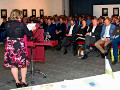 Milva Mussner, presidente della Union Generela di Ladins dla Dolomites alla cerimonia per i 70 anni della Usc di Ladins