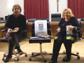 la scrittrice Brunamaria Dal Lago Veneri e Fabio Chiocchetti, direttore dell'Istituto culturale ladino 