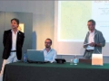 Federico Zanoner con Fabio Chiocchetti e Antone Pollam alla presentazione del libro "Anter la jent"