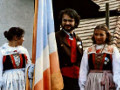 Cesare Poppi all'inaugurazione dell'Istituto Culturale Ladino di Fassa nel 1981