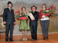 Christian Valentini, Daria Valentin, Karl Albert Irsara e Nadia Chiocchetti alla presentazione del libro "Iagri de Badia"