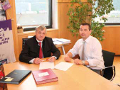 assessore provinciale ladino Florian Mussner e Felix Ploner, direttore dell'area innovazione e consulenza
