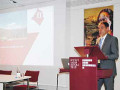 Il direttore del Museo Ladino di Ciastel de Tor, Stefan Planker, durante il convegno
