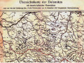"La grande strada delle Dolomiti", mappa tratta dall'opera di Karl Felix Wolff