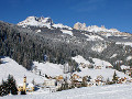 Panorama invernale di Soraga, Val di Fassa