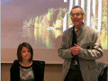Antone Pollam e Alberta Rossi alla presentazione del calendario ladino 2019