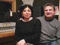 Francesco e Giusy nella sede attuale di Radio Studio Record a Gres di Canazei