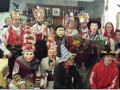 Gruppo di maschere tipiche del Carnevale ladino di Fassa