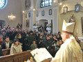 L'Arcivescovo di Trento, Lauro Tisi, celebra la Santa Messa nella chiesetta di Roveda in onore del Patrono San Romedio