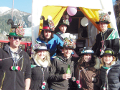 gruppo di coscritti della Valle dei Mcheni con il tipico cappello e fazzoletto