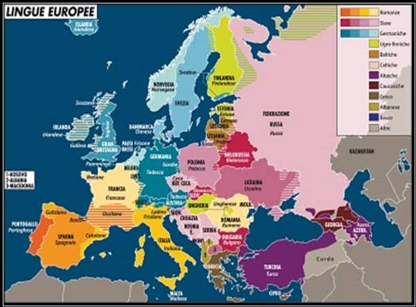 cartina lingue europee